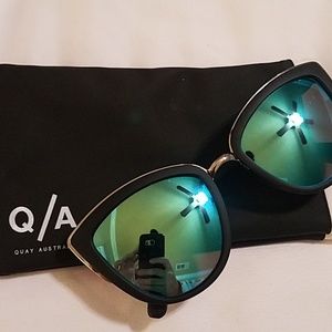 Quay Australia Blue-mirrored "My Girl" Sunglasses
